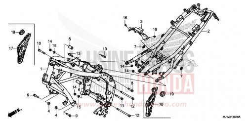 CARROSSERIE DE CHASSIS CB500XAG de 2016